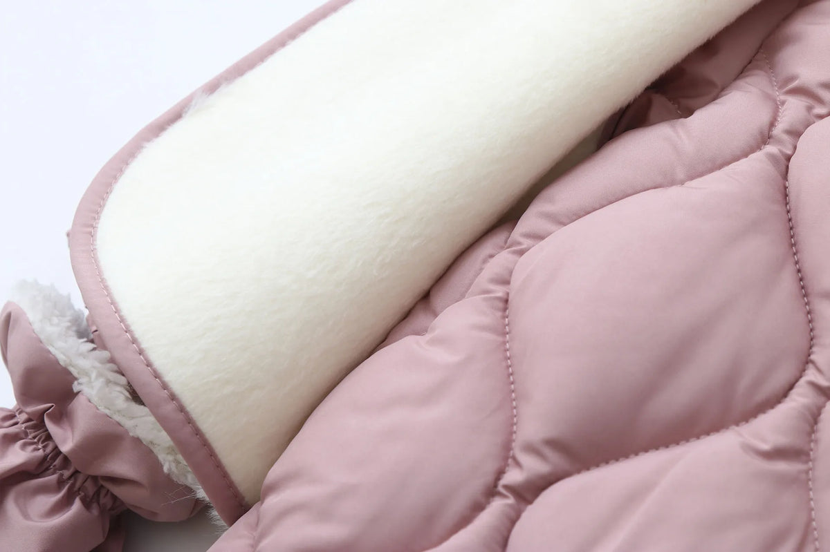 Winter 0-2Y Baby Clothes Thicken Fleece Boys Rompers Toddler Boys Jumpsuits Warm Fur Lining Footies And Vest 2 Pcs Snowsuit