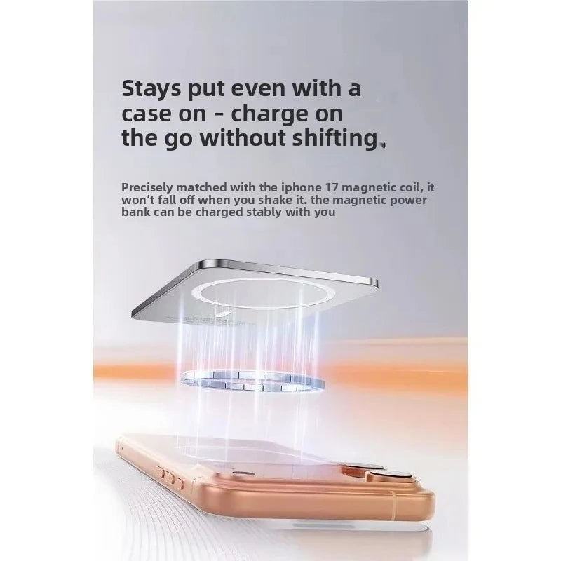 2026 Latest 6mm mini Ultra-Thin 10000mAh Wireless Magnetic Power Bank Type-C 20W Ultra-Fast Power Bank Portable Charger