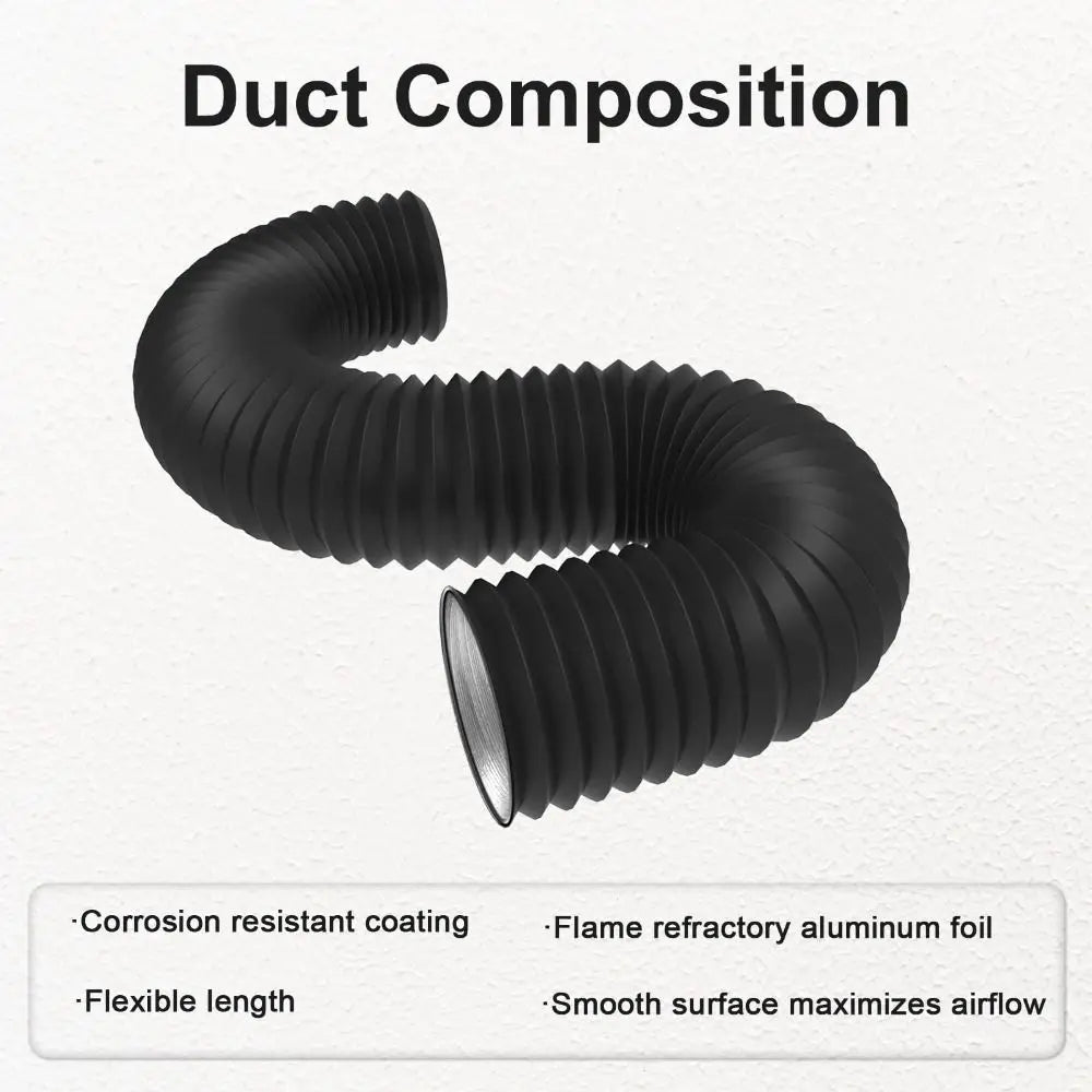 Professional 6/7 inch Dryer Vent Hose Insulated Heavy-Duty Air Ducting Flexible 3 Layer Protection Exhaust Pipe Ventilation