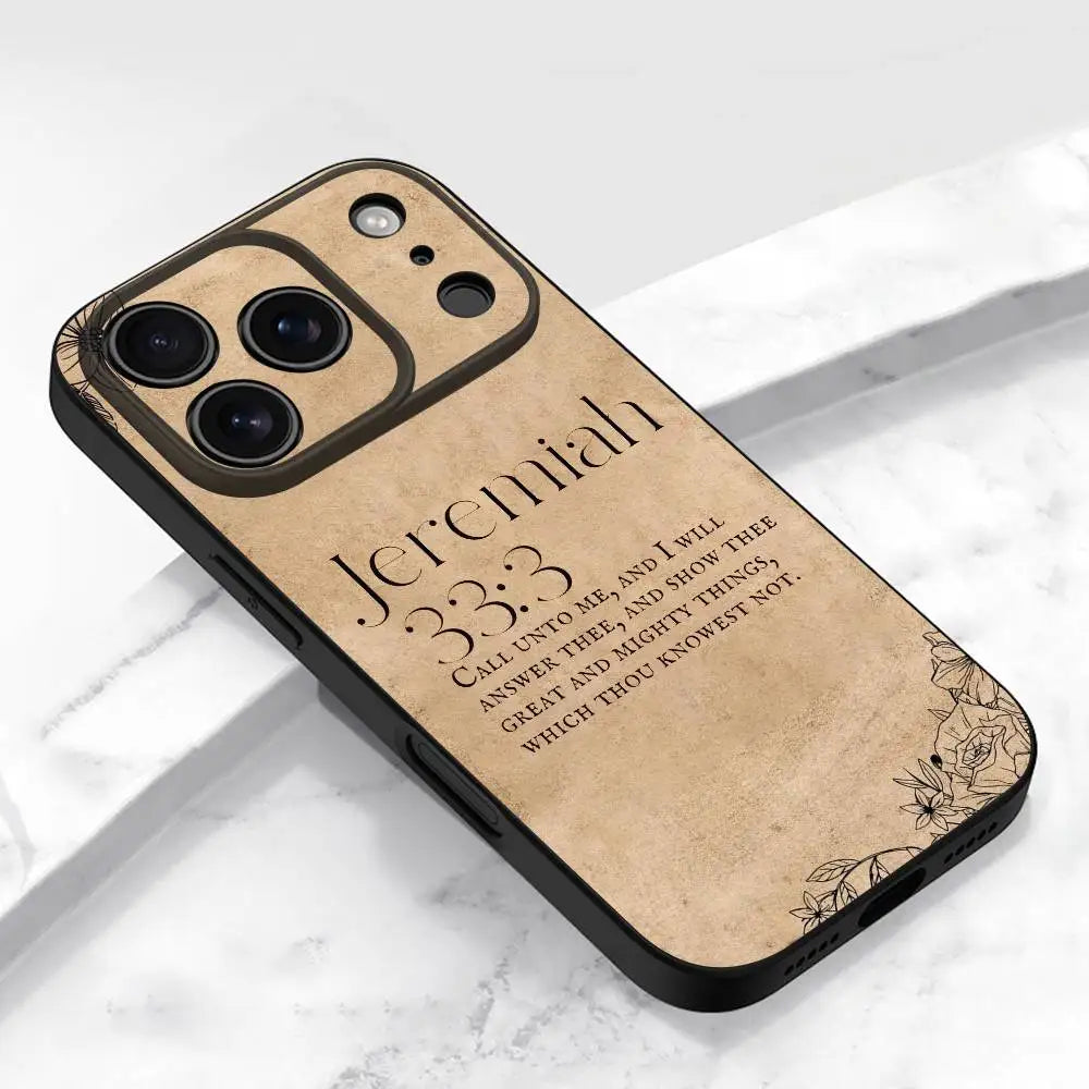 God Jesus Bible Verse Phone Case For iPhone 17 16 15 11 12 14 13 Pro Max Mini XS XR 7 Plus 16E Shockproof Silicone Cover Fundas
