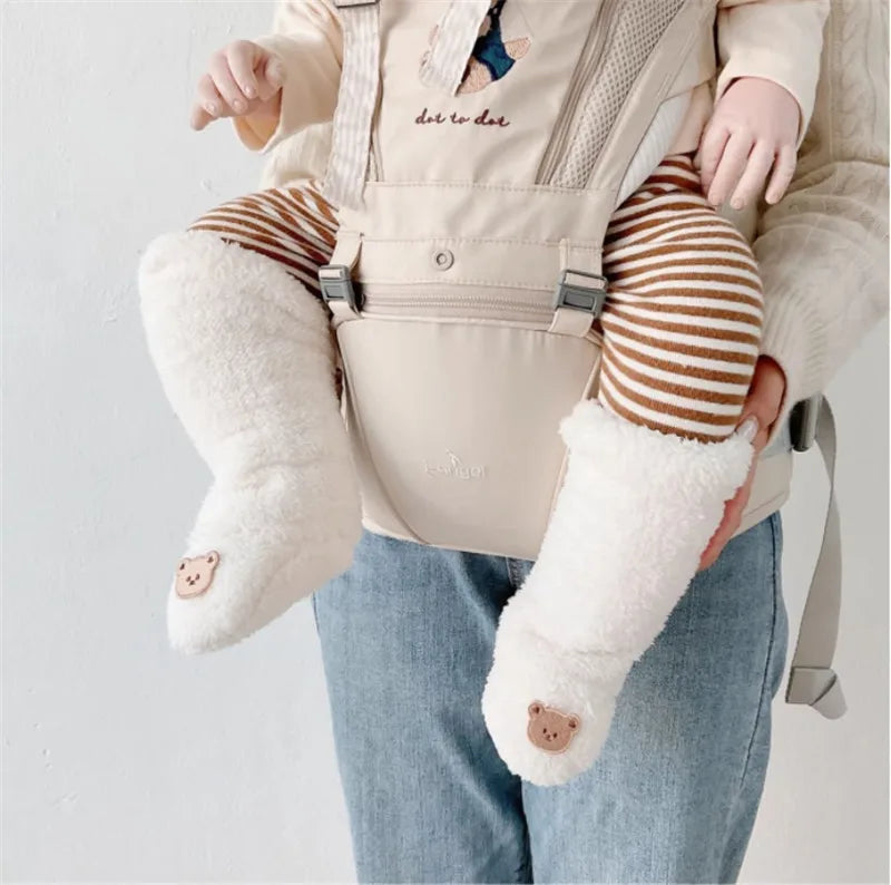 Winter New Baby Fleece Padded Socks Warm Thicken Toddler Girls Floor Socks Cartoon Embroidery Infant Sock Sleeves