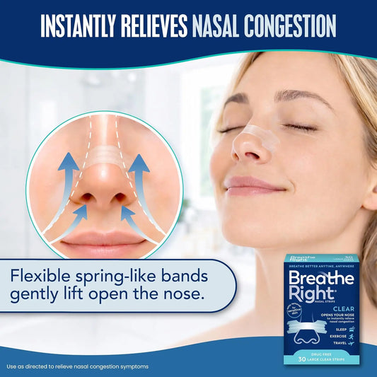 Anti Snoring Nasal Strips Drug-Free Breathing Aid Increase Nasal Airflow Relieve Congestion Reduce Snoring Portable For Adult Night Sleep