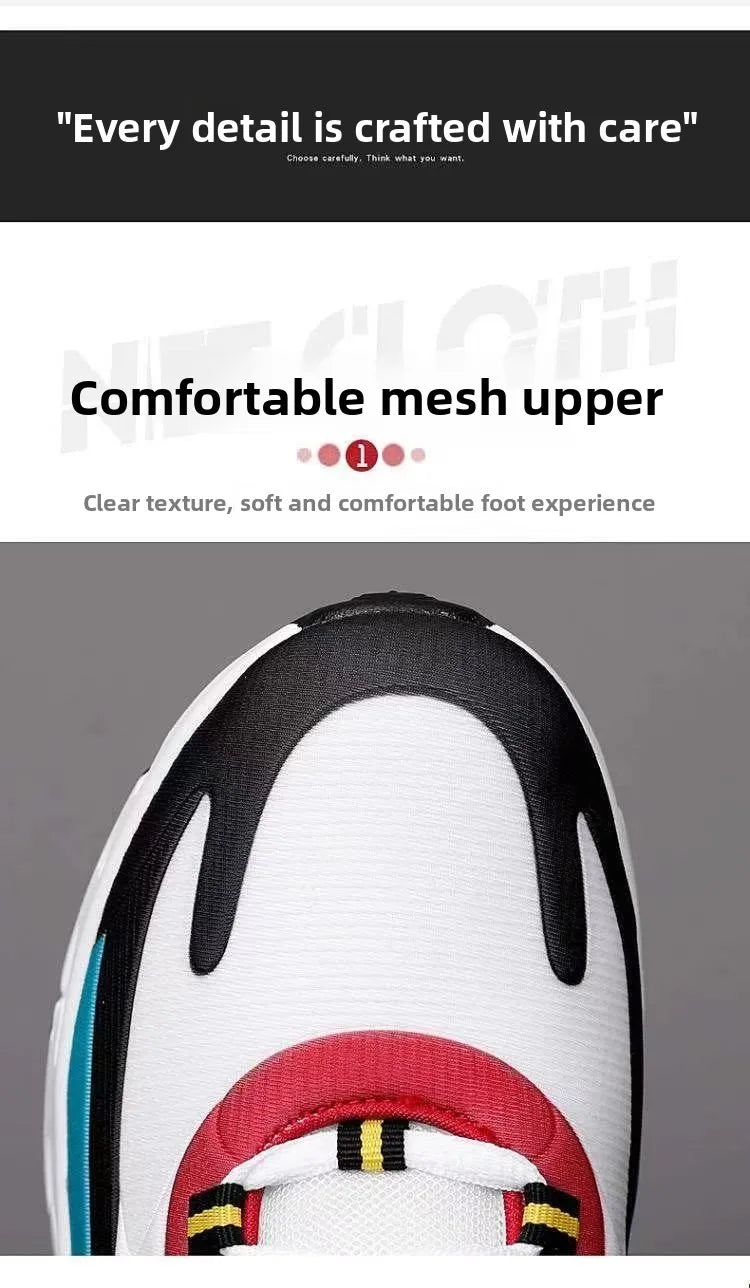 Unisex Large Size Sports Shoes Breathable Comfortable Spring Autumn Fashionable Casual Mesh Air Cushioning Low Top Sneakers