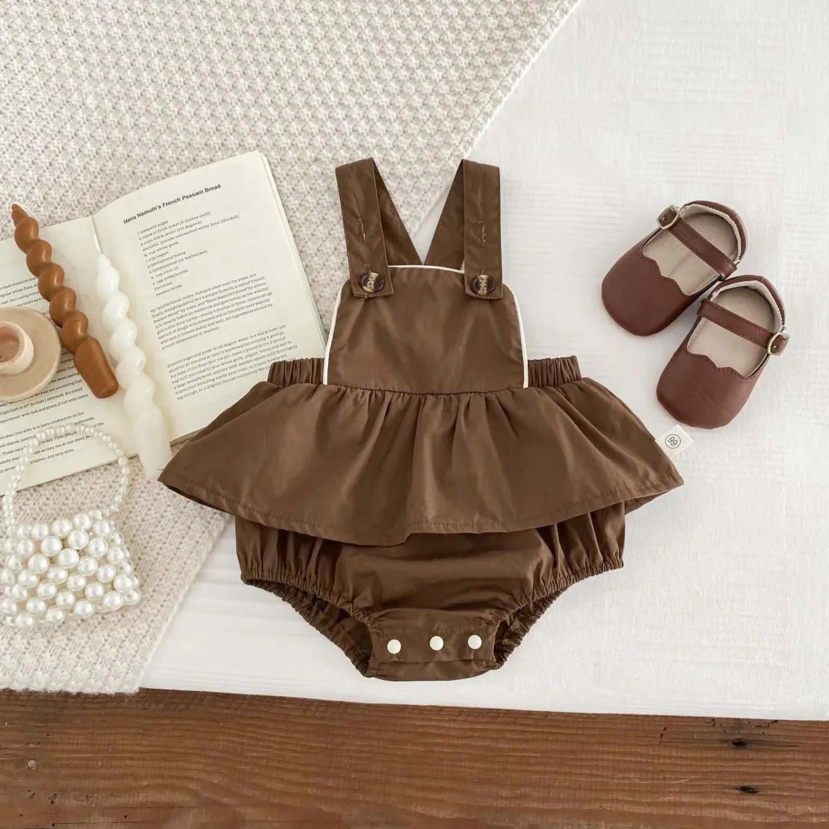 8761 Baby Clothing Set Spring 2024 New Girl's Suit Sleeveless Suspenders Skirt Short+Doll Collar Shirt Sweet Two Piece Suit