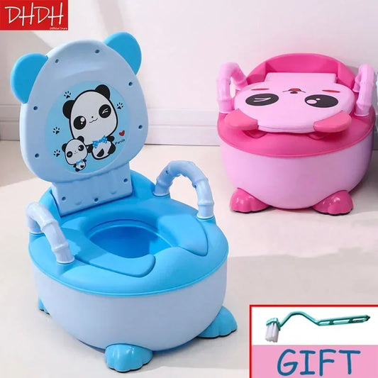 Panda Baby Potty Boys and Girls Potty Training Seat Children's Pot  Urinal Infant Cute Toilet Seat WC -Free Cleaning Brush
