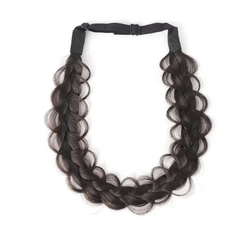 1 Pcs Synthetic Premium Adjustable Handmade Wig Braided Elastic Band Hair Fashion Braiding Hair Headband Headwear For Women