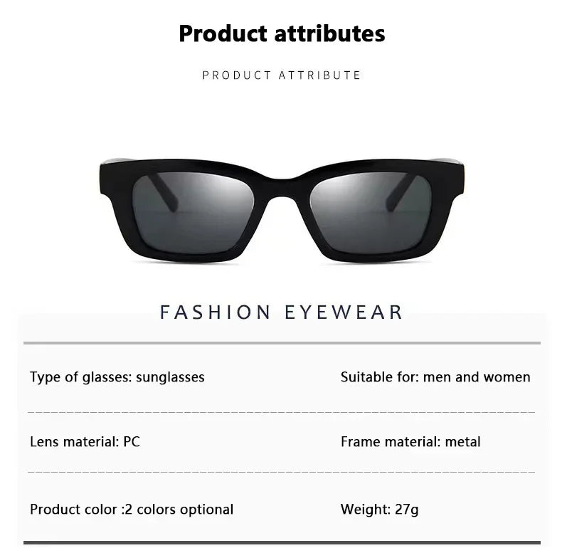Small Rectangle Women Sun Glasses Brand Men UV Shades Retro Square Black Sunglasses 2021 Luxury Glasses White Decoration Eyewear