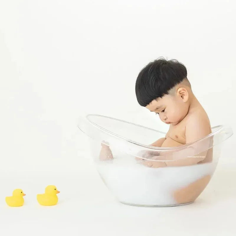 Newborn Photography Props Transparent Bathtub Bucket Baby Photography Furniture Boy Girl Boy Fotografie Accessoires Posing Props
