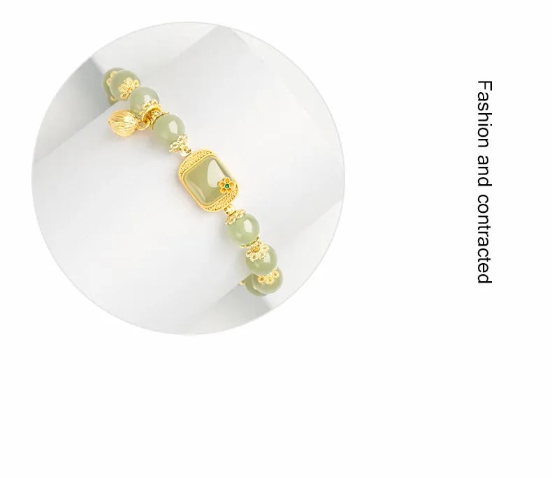 Elegant Temperament Jewelry Natural Hetian Jade Bracelet High Sense For Female Party Wedding Jewelry Gift