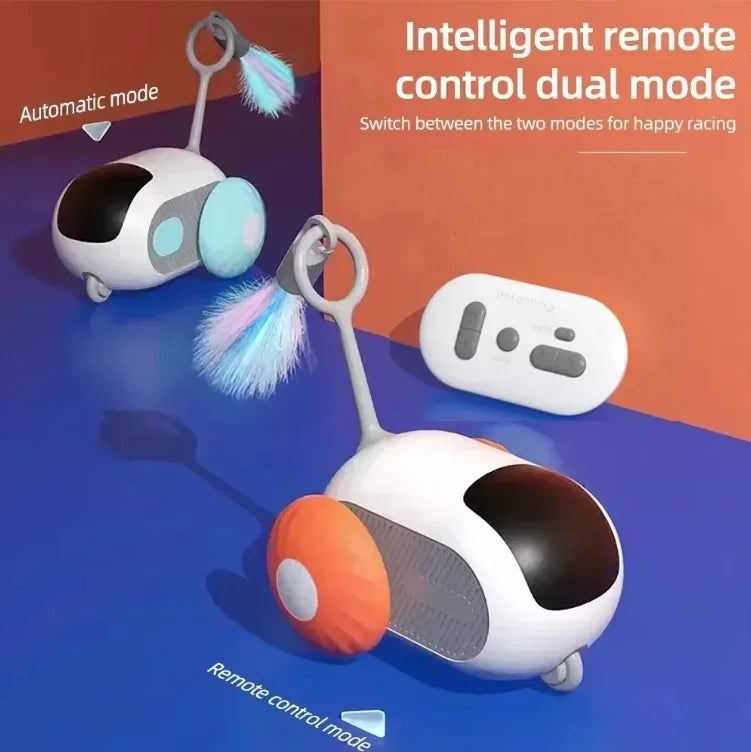 Electric cat toy remote control sports car self entertainment toy suitable for cats indoor interactive intelligent sports car