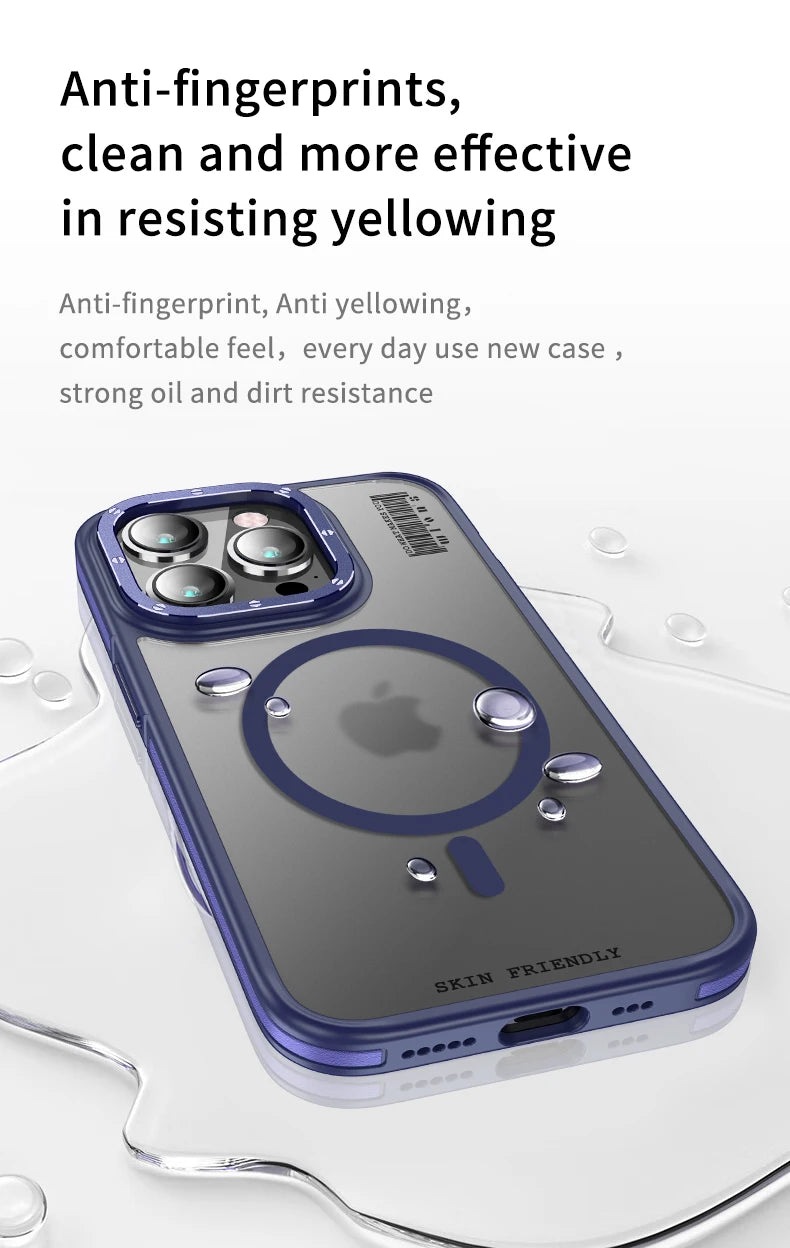 Official Original Splicing Skin Sensation Armor Shockproof Case for iPhone 15 14 Plus 13 Pro Max Magsafe Hybrid Phone Back Cover