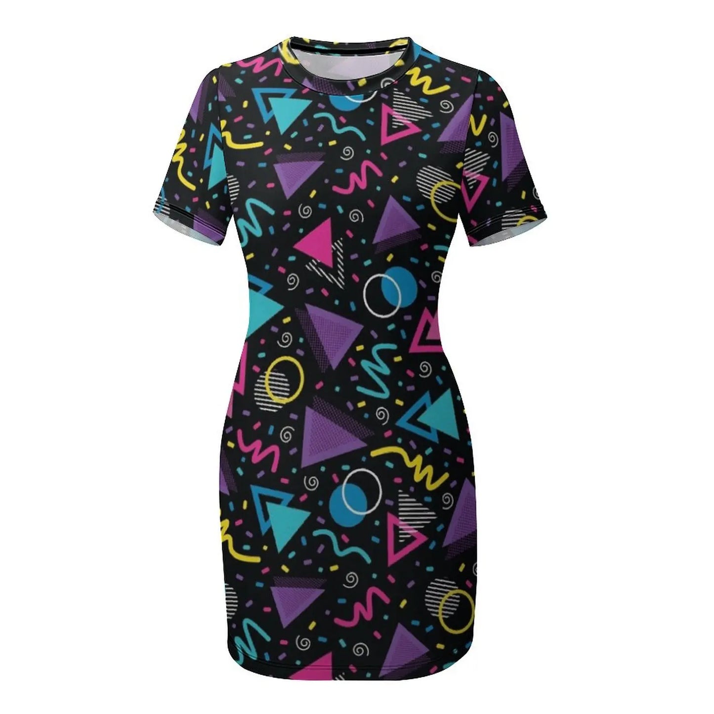Neon Retro 90S Sprinkle Pattern Short Sleeved Dress Dresses for wedding party summer dress women 2025 Dress