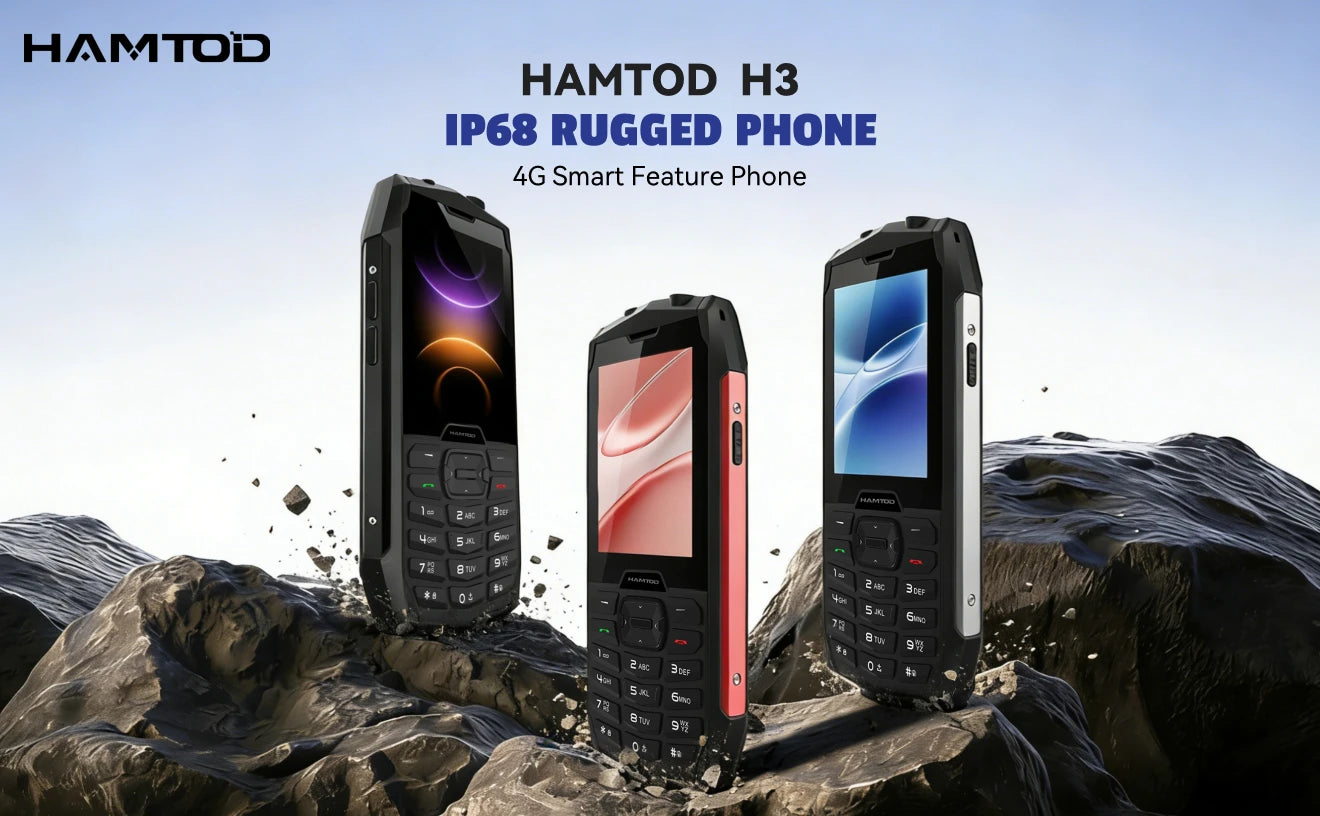 HAMTOD H3 Rugged Phone 2.8 inch HD Screen Quad-core 2000mAh Battery 0.3MP Camera 4G VoLTE