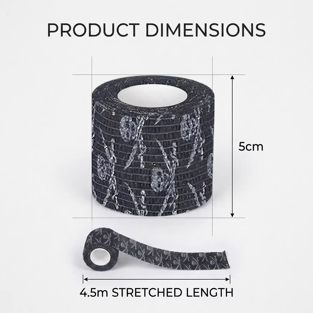 16/10/3PCS Tattoo Grip Bandage Colorful Self Adhesive Wrap 5cm X 4.5m Non Slip Handle Tape Tattoo Machine Grip Cover Supplies