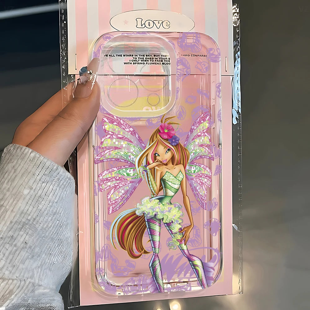 Lovely w-winxs c-clubs Phone Case For iPhone 17 16 16e 15 14 13 12 11 Mini Pro Max XR XSMax 7 8 Air Plus Transparent Back Cover