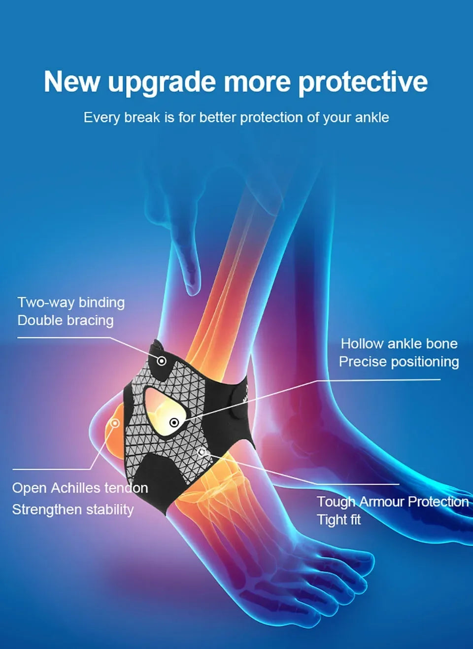 1-10pcs S/M/L  Adjustable Elastic Ankle Wrap Breathable Thin Heel Support Sports Compression for Running  Sprain Prevention