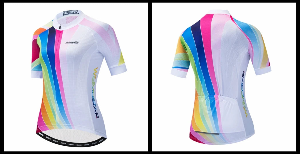Blue Black Womens Cycling Jersey Pro Team Cycling Clothing Summer MTB Bike Jersey Breathable Bicycle Shirt Maillot Ciclismo