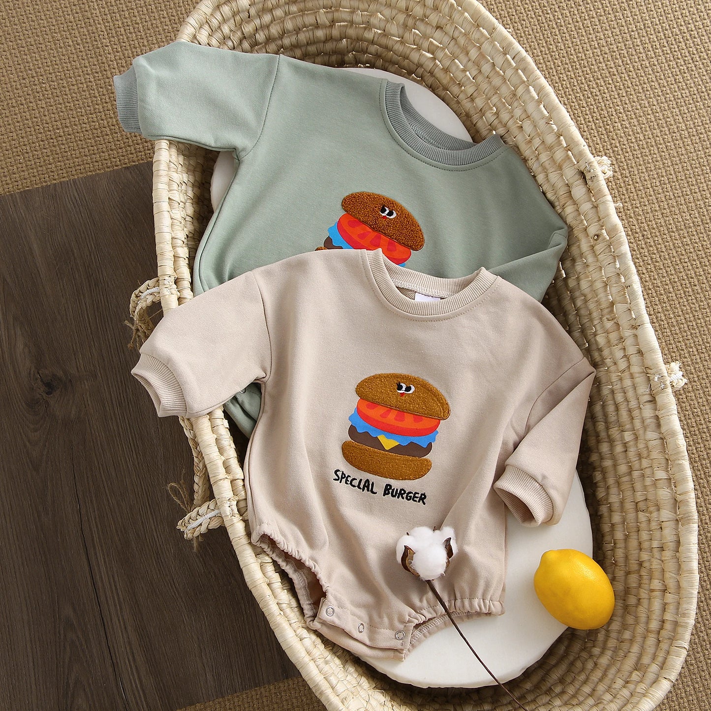 Baby Sweatshirt Romper For Boy Spring Fall Soft Long Sleeve Cotton Infant Bodysuit Girls Jumpsuits Hoodies Tops Outwear