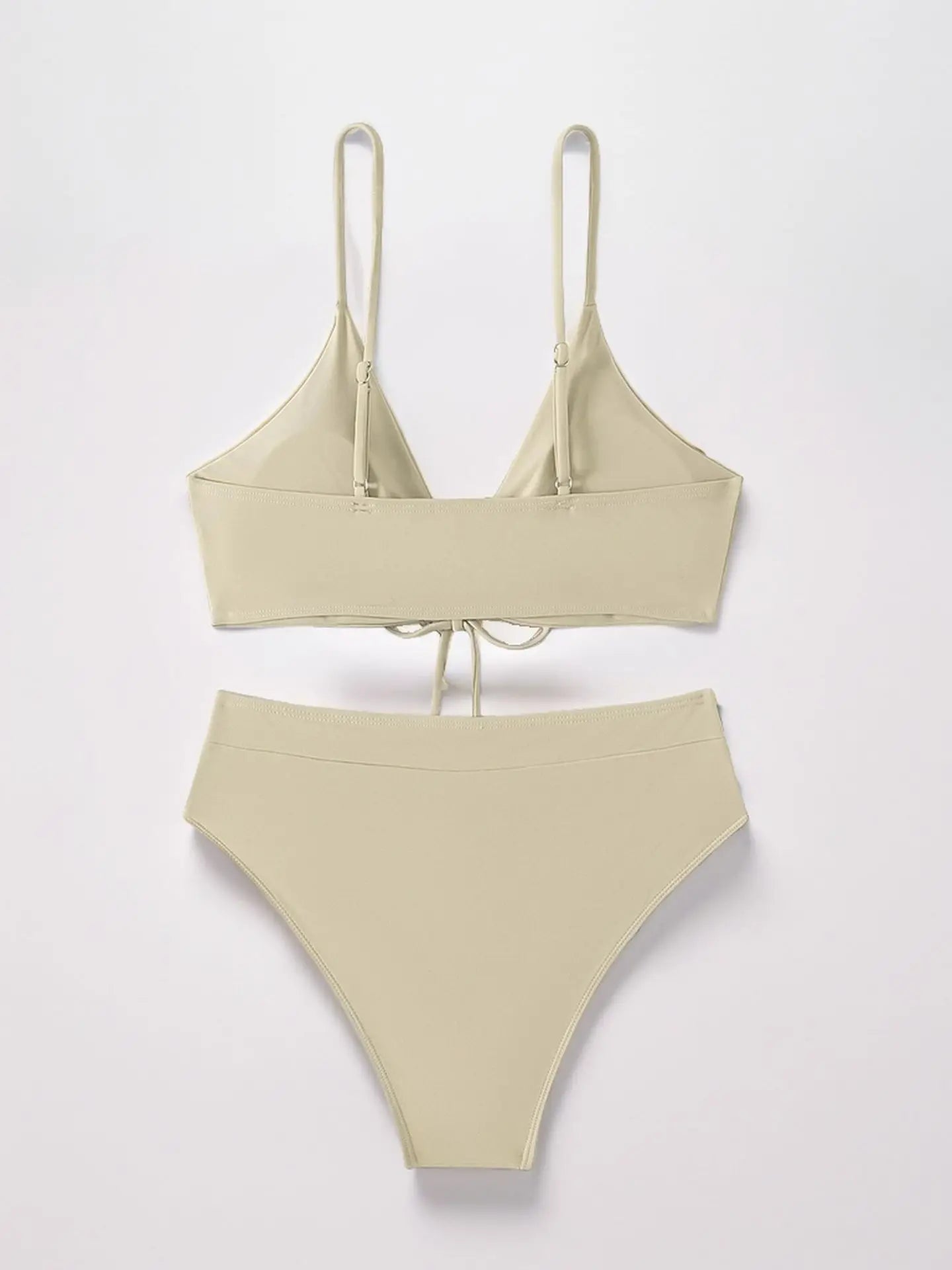 Sexy Bikini Set Women Adjustable Lace Up Solid Color Two Piece Swimsuit 2026 Summer Beach Bathing Suit Fashion New Beachwear