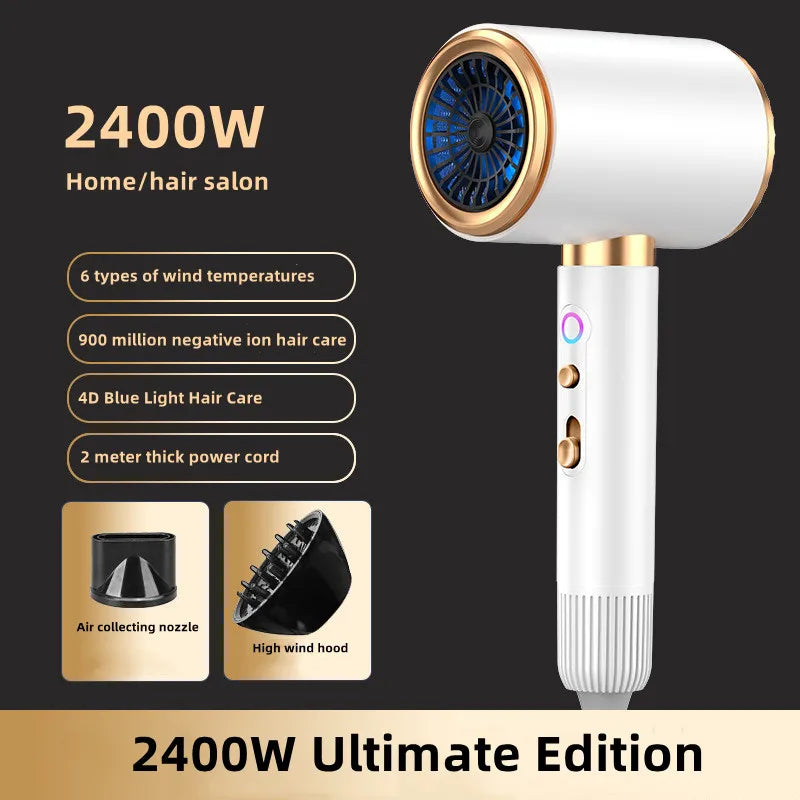 Manufacturer's Direct Selling High-Speed Hair Dryer 2400w High-Power Negative Ion Blue Light Hair Care Home Hair Salon Hair Drye