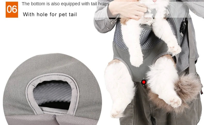 Internet Celebrity Pet Backpack Breathable Canvas Cat Bag Portable Travel  Bag  French Bucket Dog Backpack  Pet Supplies Outdoor