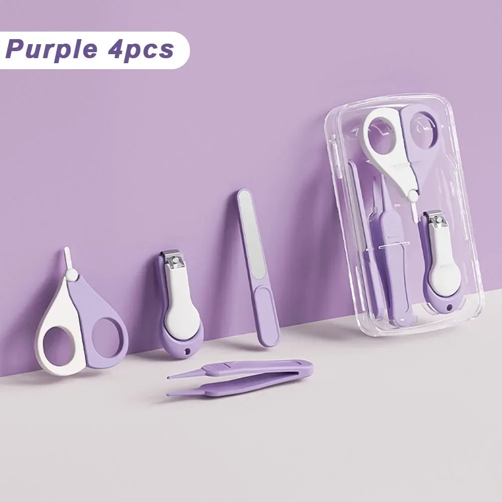 Portable Baby Nail Care Set Safety Infant Nail Clipper Scissors Tweezers Nail File Newborn Kids Manicure Grooming Tools