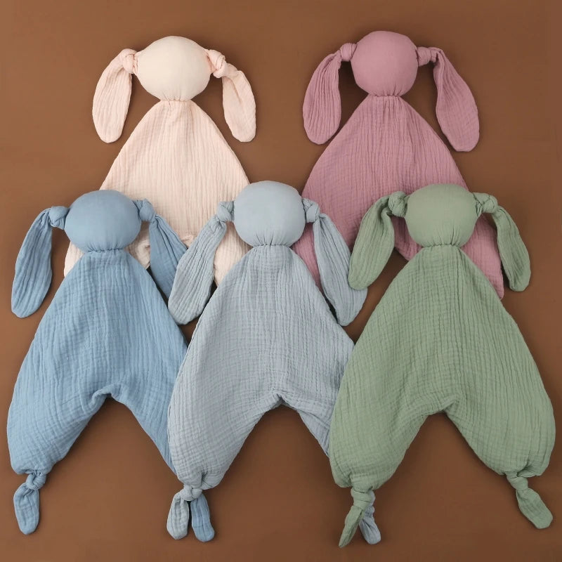 Baby Security Blanket Soothing Appease Towel Soft Animal Rabbit Plush  Teething Bib Infants Comfort Sleeping Nursing Dropship