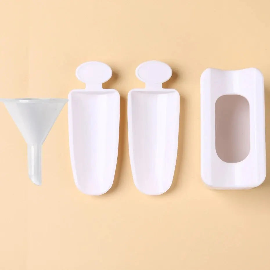 Double Layer Nail Glitter Powder Recycle Box Nail Tool Dust Collector Sequin Rhinestone Container Holder Manicure Storage Case
