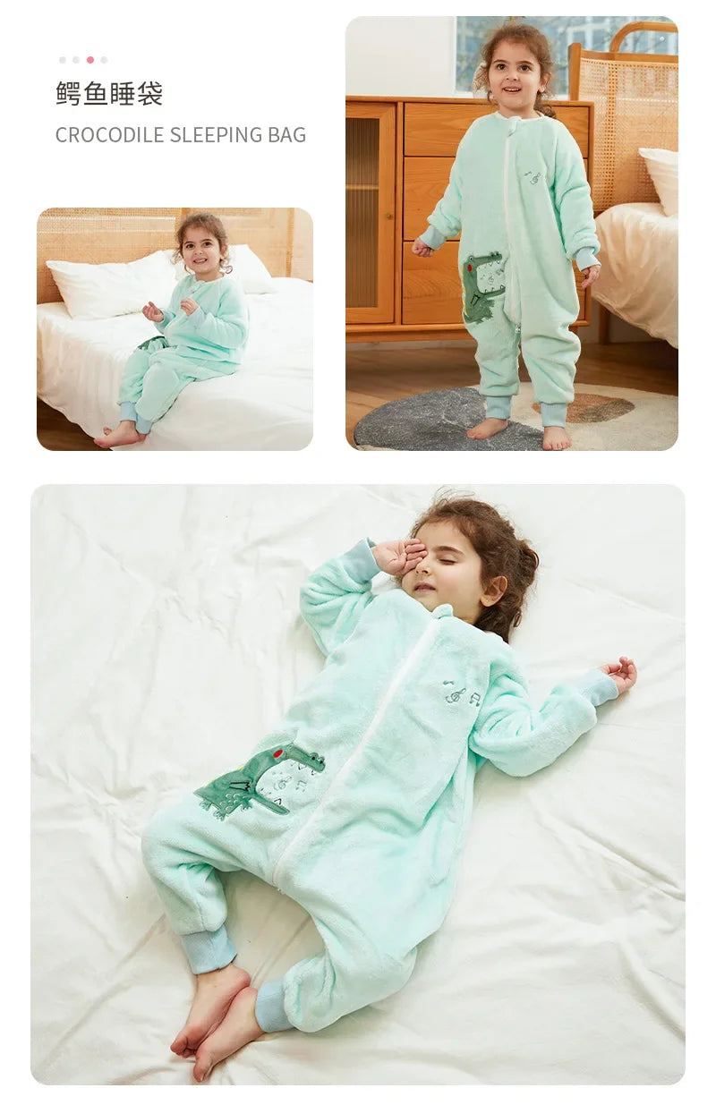 Kids Animal Dinosaur Kigurumi Costume Cosplay Cartoon Jumpsuit for Children Halloween Christmas Girls Boys Hooded Pajamas Onesie