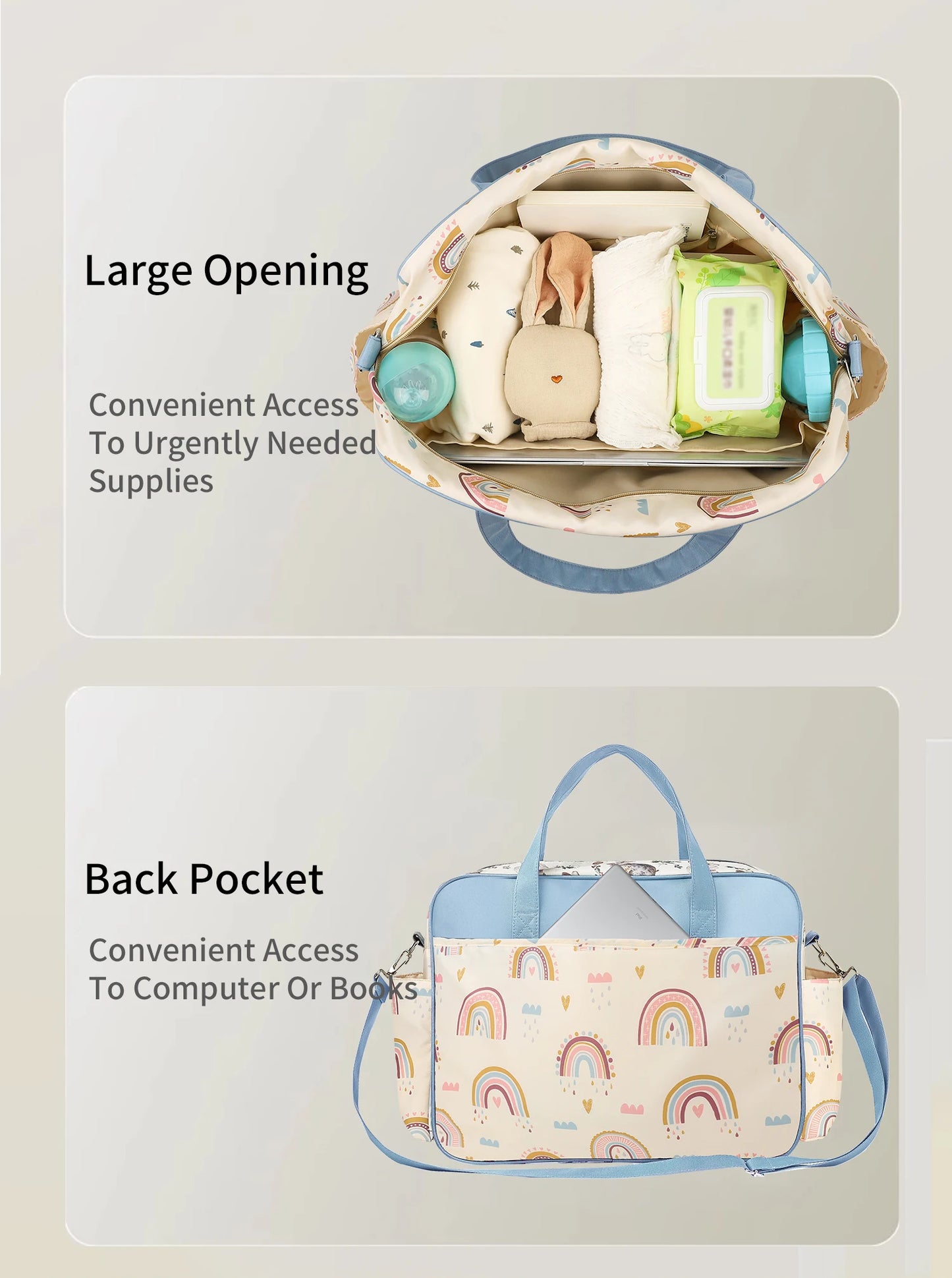 OutdoorsCartoon Waterproof Tote Fashion Mommy Bags Oxford Fabric Travel Women Handbag Shoulder Bag Large Capacity Diaper Bag