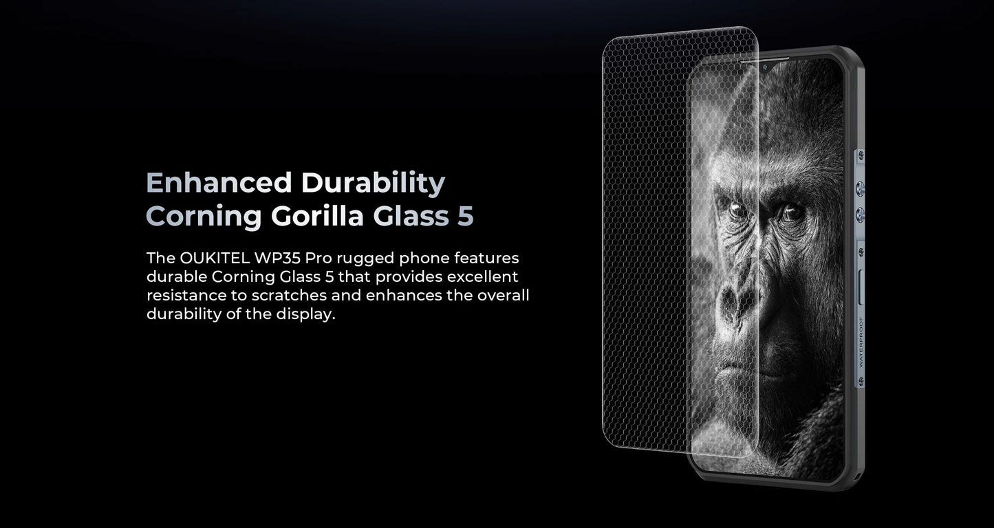 Oukitel WP35 Pro Rugged Smartphone 5G 6.6" 2.4K Display MediaTek Dimensity 6300 Mobile Phone 12GB+512GB 11000mAh 64MP Android 14