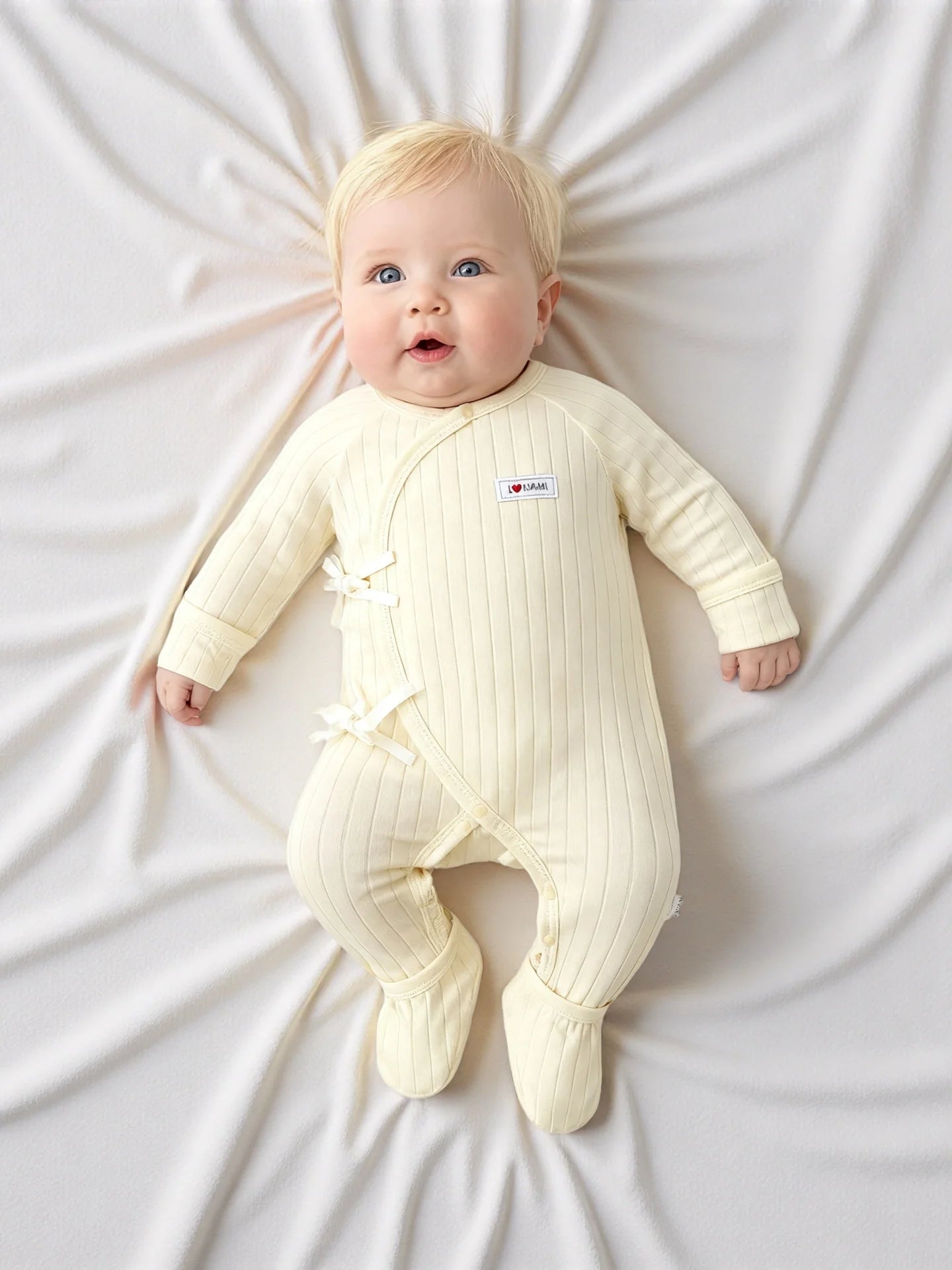Somenie Baby Long Sleeve Onesie 100% Cotton  Unisex Newborn Cute Bear Head Embroidery Romper Gift For Boys Girls Baby 1-3-6-9M