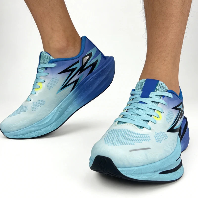 Marathon Running Shoes Carbon Board Air Cushion Men Sports Breathable Lightweight Women's Comfortable Athletic Nonskid Sneakers