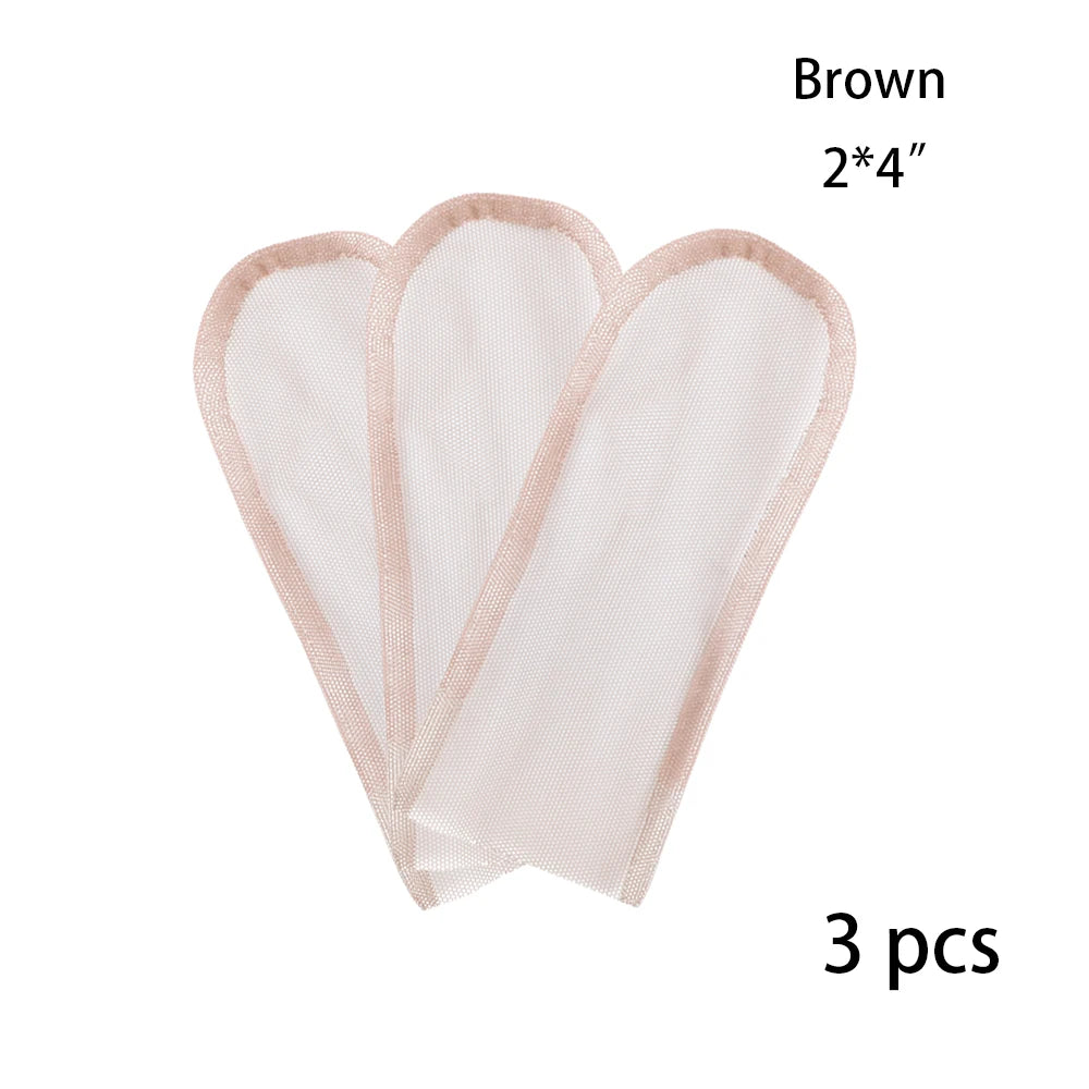 Plussign Transparent Brown Swiss Lace Hairnets 2*4 2*6 4*4 5*5 13*4 13*6 Base Hair Net For Making Lace Frontl Closure 3Pcs