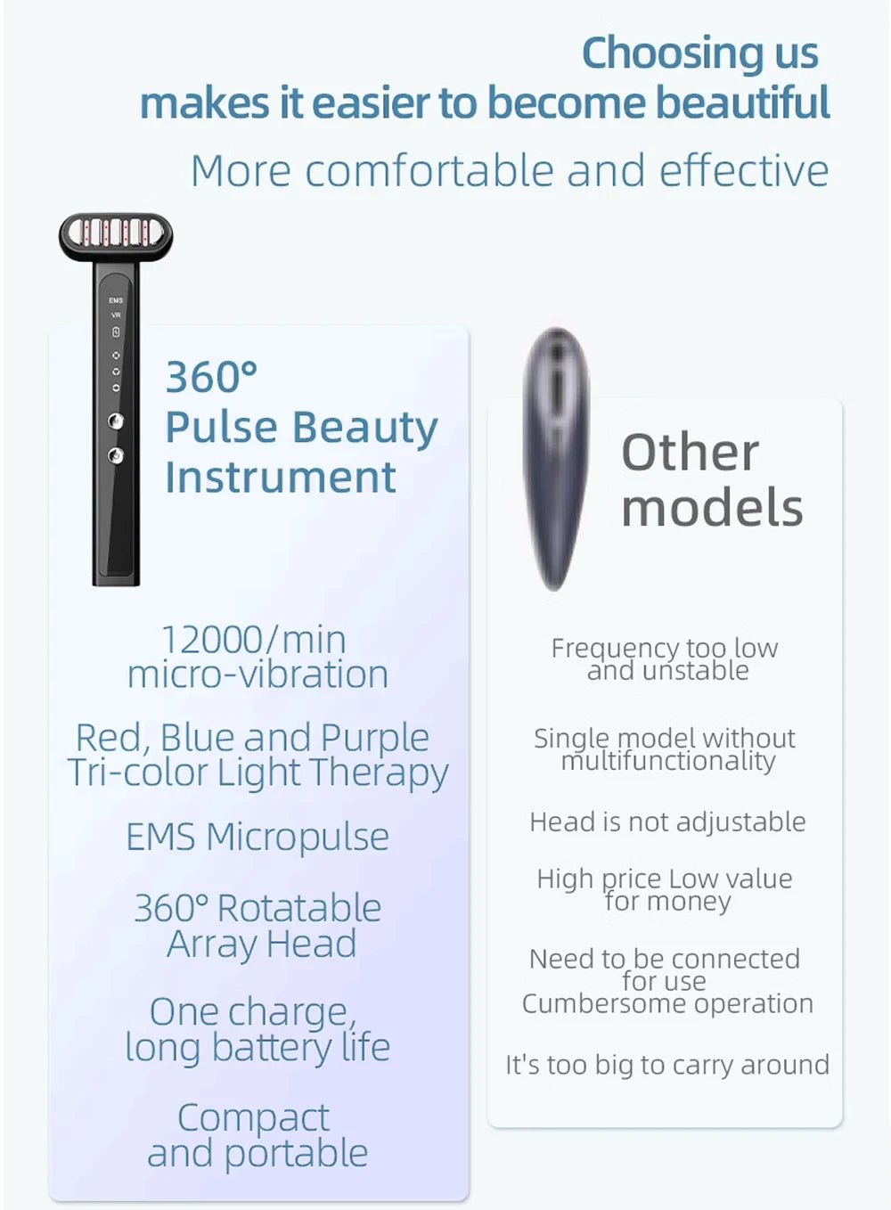 Beauty Eye Massager Device Red Light Facial Wand Eye Neck Massager Skin Tightening Anti Wrinkle SkinCare Beauty Anti Dark Circle