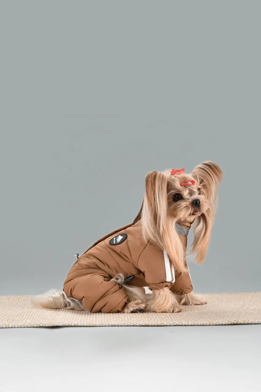 Dog Thick Warm Cotton Clothing Pet Outdoor Winter Small Medium Dog Padding Down Parkas Overalls Warm Puppy High Neck Jacket