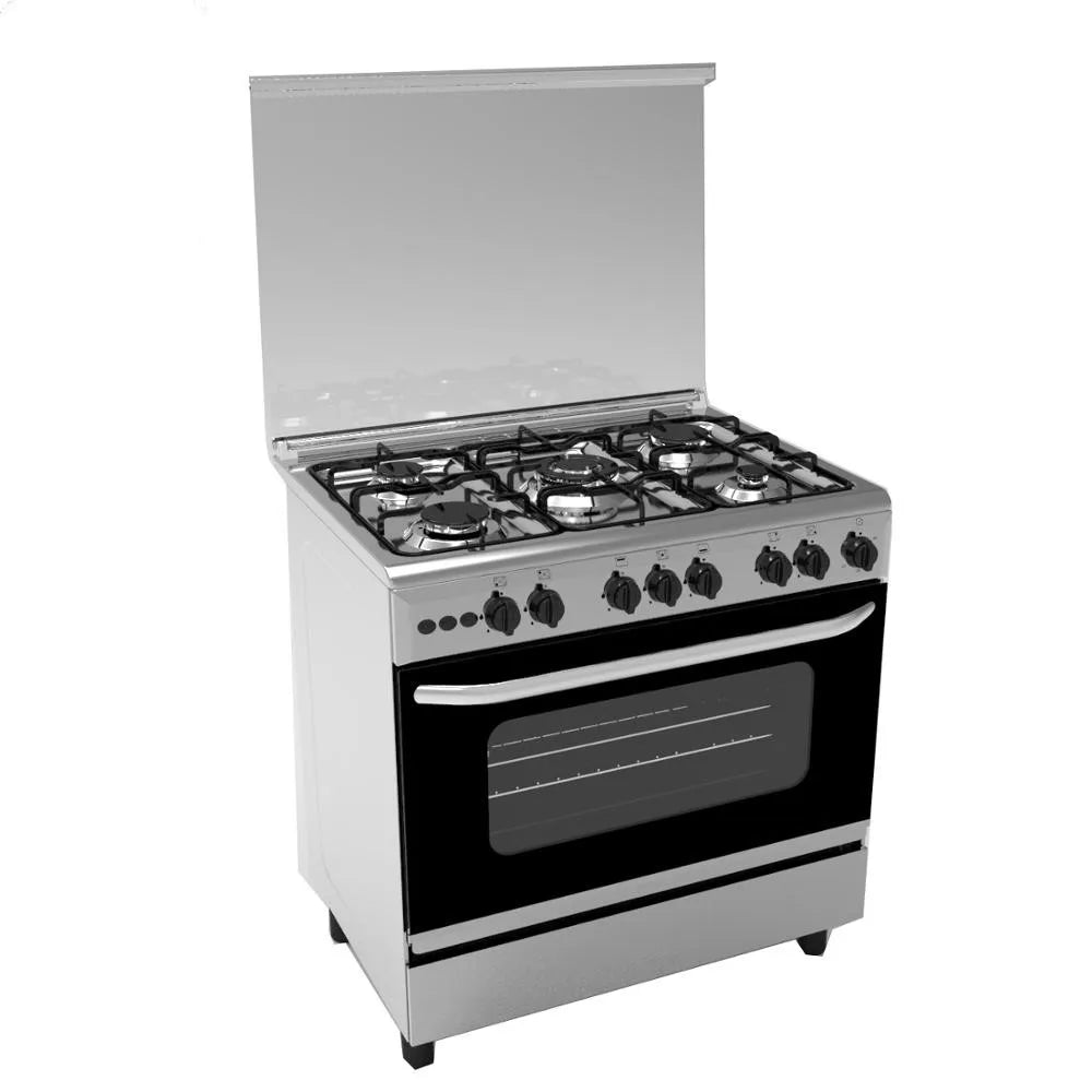 Free Standing Gas Stoves Oven and Grill,5 burner Gas Stove with Gas Oven and Grill