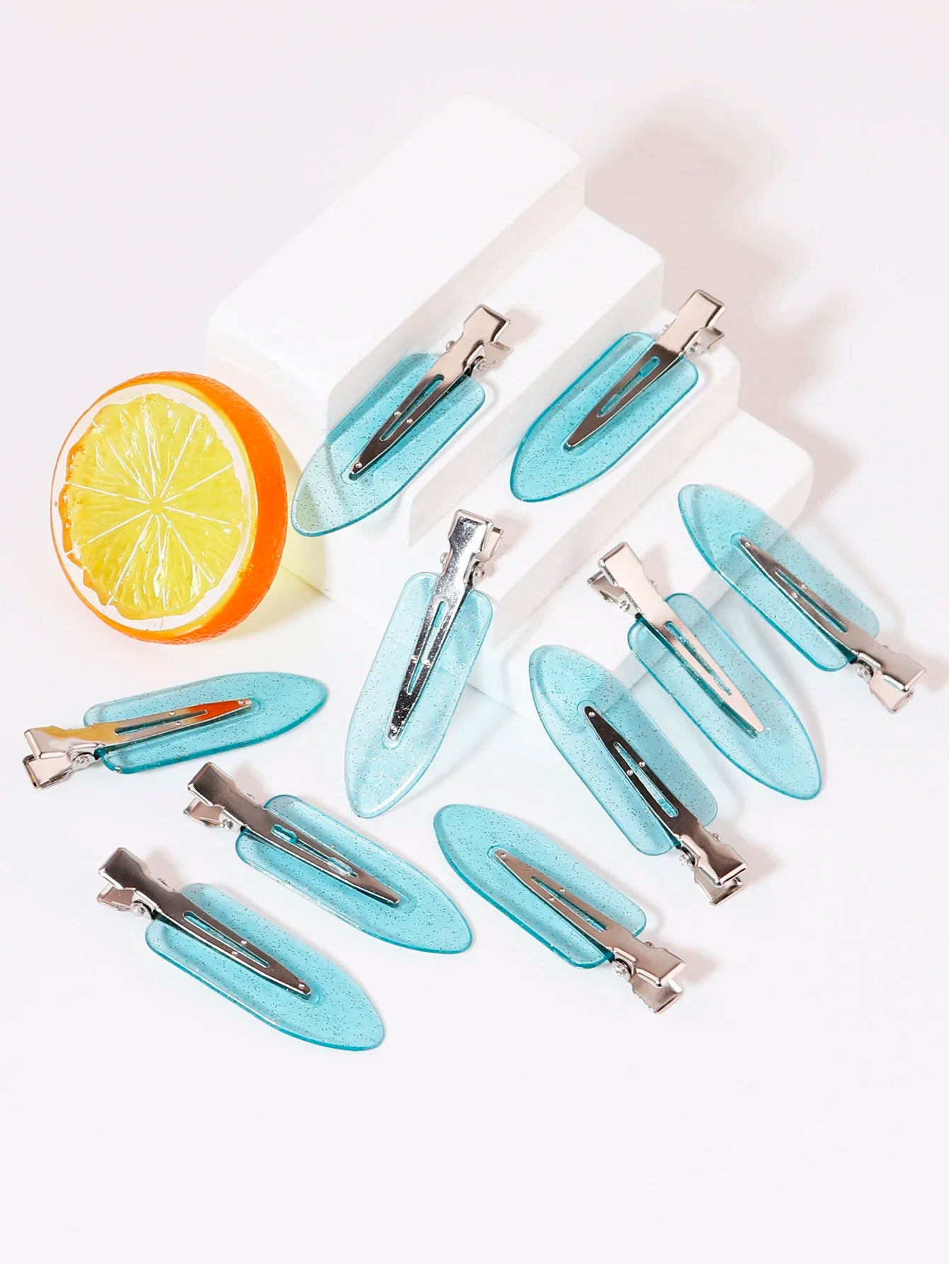 10pcs Seamless Fashion Girl Transparent Hair Clips, Makeup and Facial Accessory Clips, Fashion Girl Styling Hair Clips