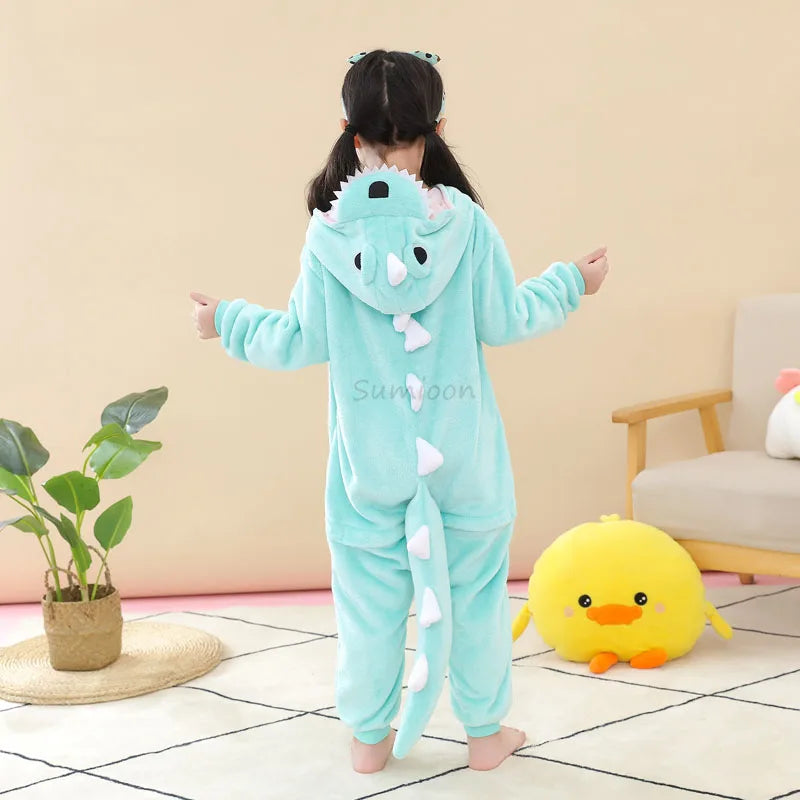 Kigurumi Onesie Kids Unicorn Pajamas For Children Animal Cartoon Blanket Sleepers Baby Costume Winter Boy Girl Licorne Jumspuit