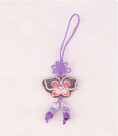 10 Pcs Y2K Bag Charms - Cute Embroidered Butterfly, Fish & Flower Pendants for Keychain, Phone Case Lanyard, Purse Accessory