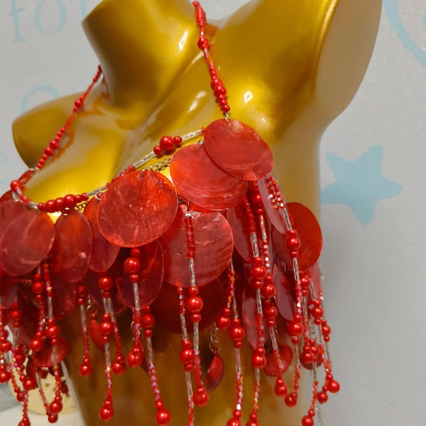 Handmade Sparkly Bohemian Mermaid Shell Beaded Halter Top Women Summer Beach Party Vacation Rave Outfit Sequins Beaded Bra Tops