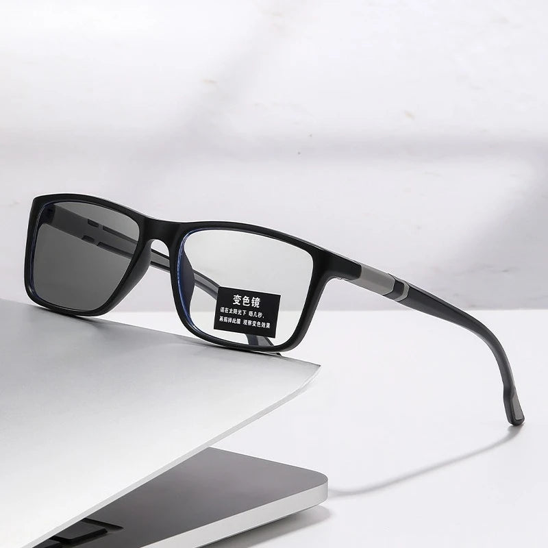 +0.5 +0.75 Photochromic Ultra Light Anti Blue Light Reading Glasses Intensity Suitable for Sports and Outdoor Activities