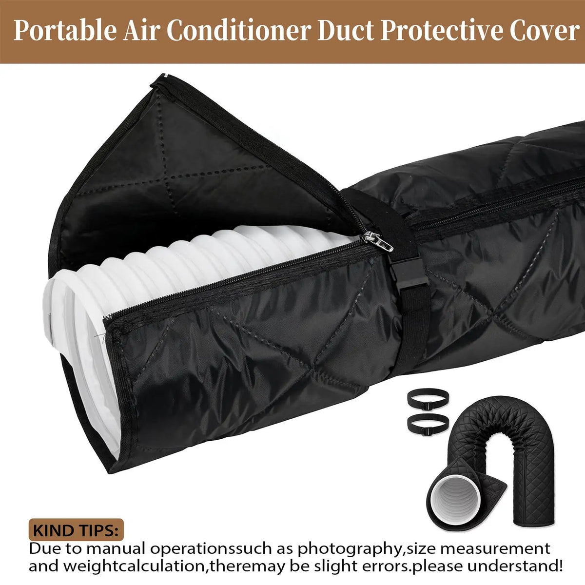 Ac Hose Insulation Sleeve Adjustable Protector Fits 5.8-6 Inch Ac Exhaust Hose Insulation Cover for Living Room Bedroom Home