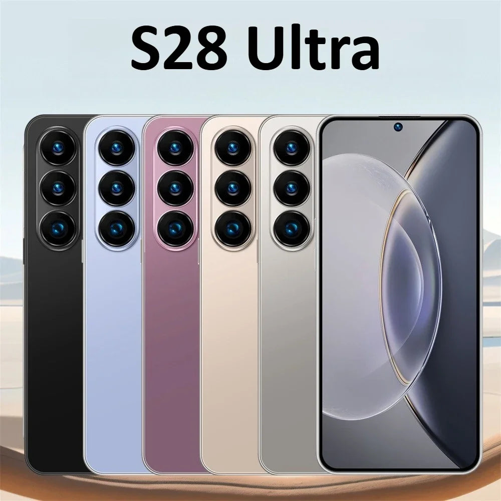 Cheap Mobile Phones Silicone Protective Cover for S28 Ultra Smartphone Accessories 7.3HD High-quality Cell Phone Case Android 5G