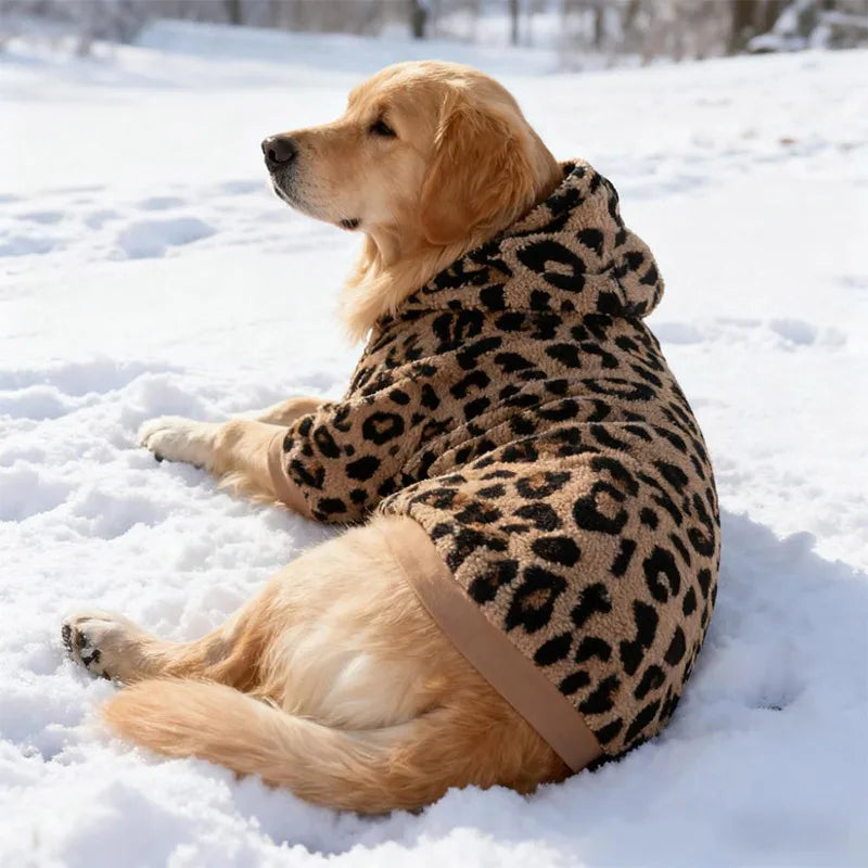 Fashionable Big Medium Dog Clothes Wool Lambing Hooded Sweatshirt Winter Warmth Durbin Dog Sweater Dog Clothes Dog Accessories