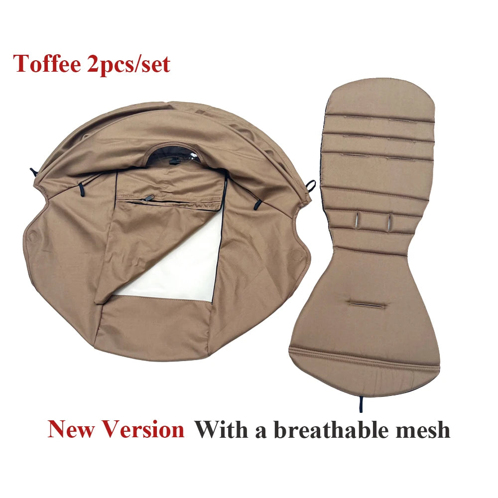 175° Stroller Hood&Seat Liner For Babyzen Yoyo Canopy Cover Cushion Fit YOYO2/YOYA Pram Sunshade 1:1 Fabric Stroller Accessories