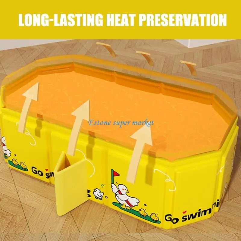 090B Foldable Baby Bathtub For Safe Bathing Easy Storage Portable Infant Bath Tub PVC Space Saver Baby Tubs for Kids