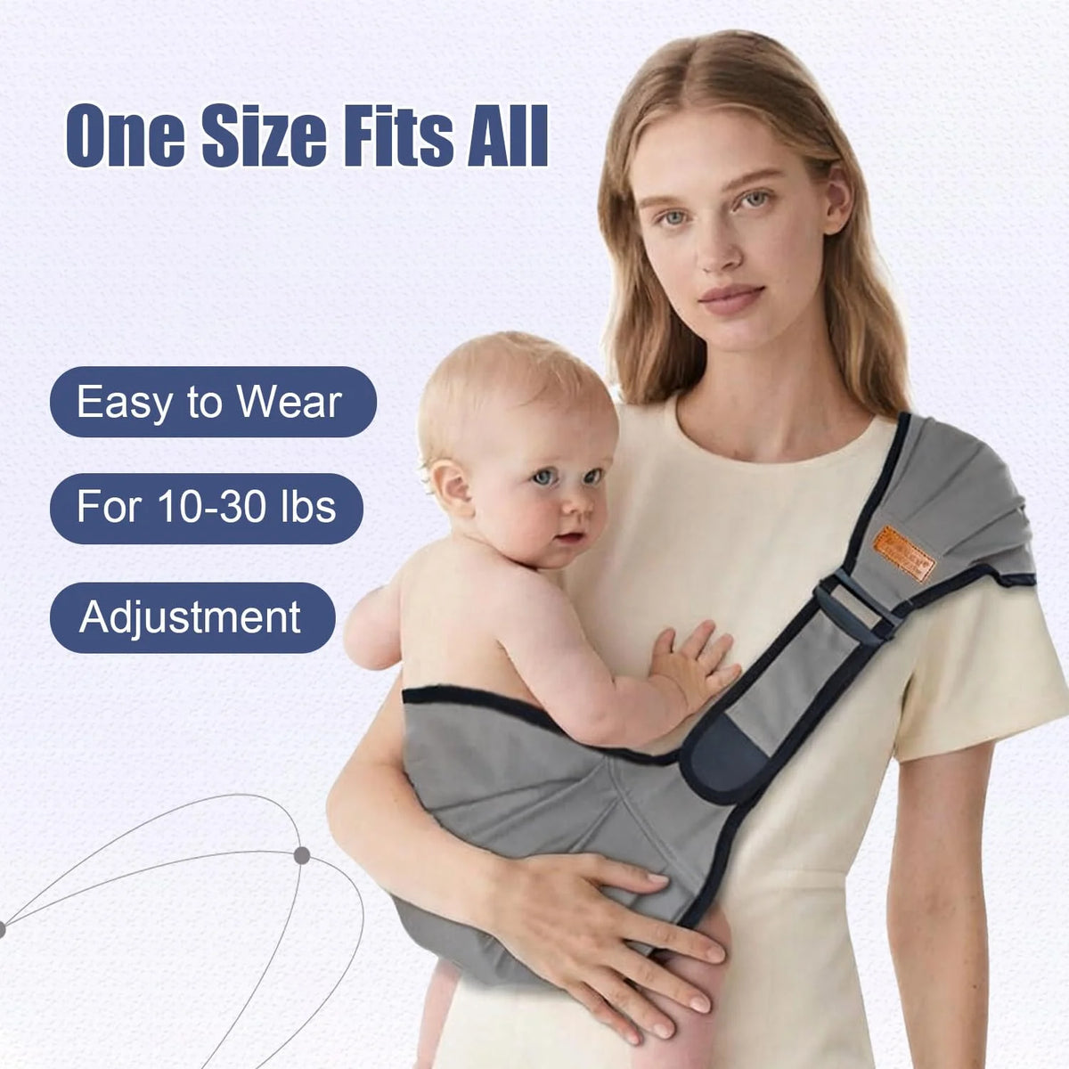 Baby Sling Carrier,Baby Sling,Toddler Carrier,Adjustable and Non-Slip Hip Seat Carriers Carrying 10-30 lbs