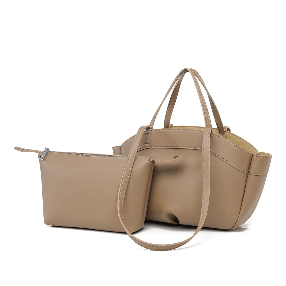 Premium Structured Tote Bag for Women – Elegant  Top Handle & Shoulder Strap, Luxury Leather Handbag for Work & Everyday