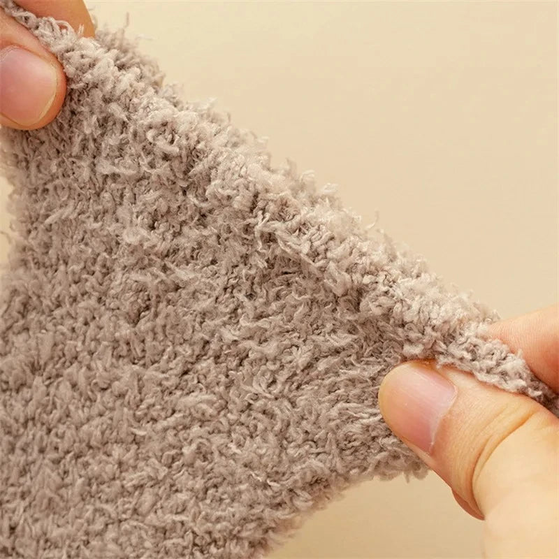 3Pairs Autumn and Winter Thick Baby Toddler Socks for Girls and Boys Coral Fleece Non-slip Baby Floor Foot Socks 0-5Y Children